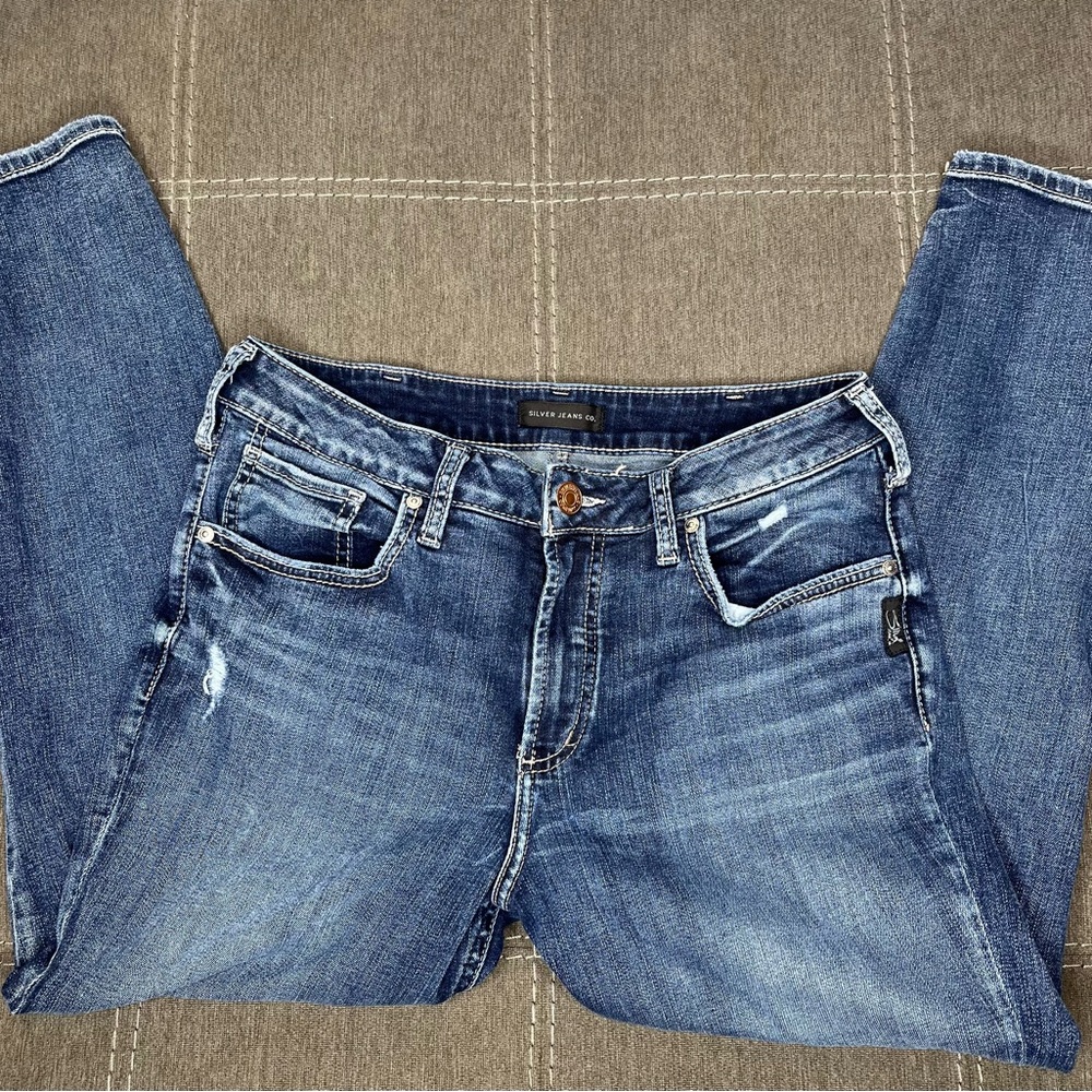 Silver Jeans Women's 32 Avery Skinny Crop